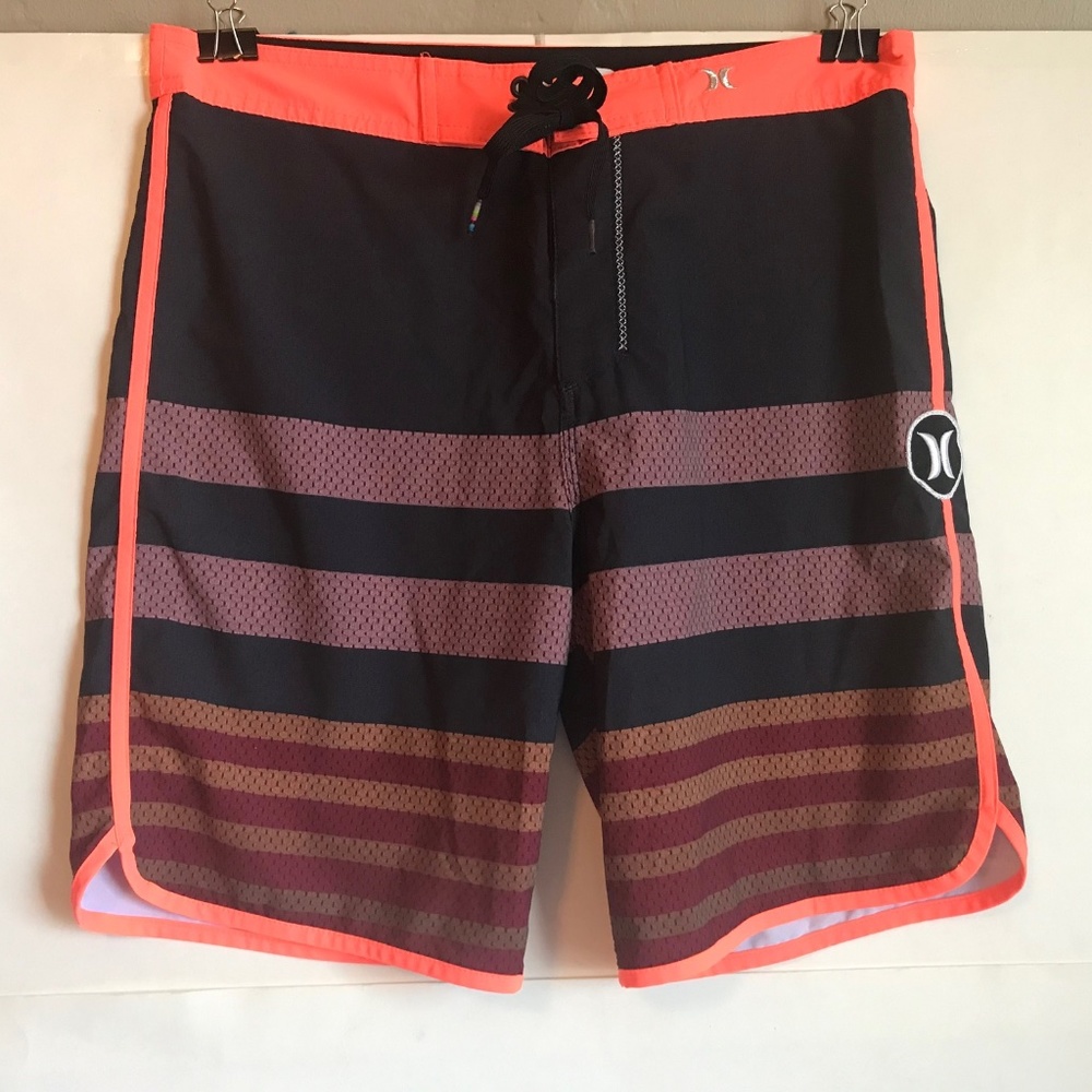 Hurley Phantom Board Shorts Black And Orange Size 31